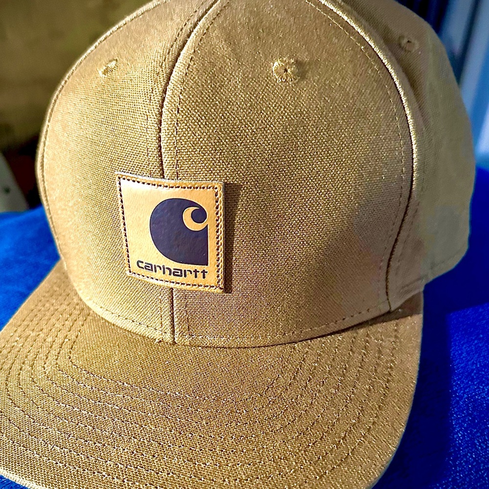 Carhartt whip, duck brown canvas SnapBack with Logo Patch